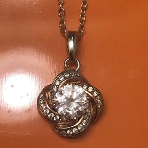 2 toned CZ Necklace